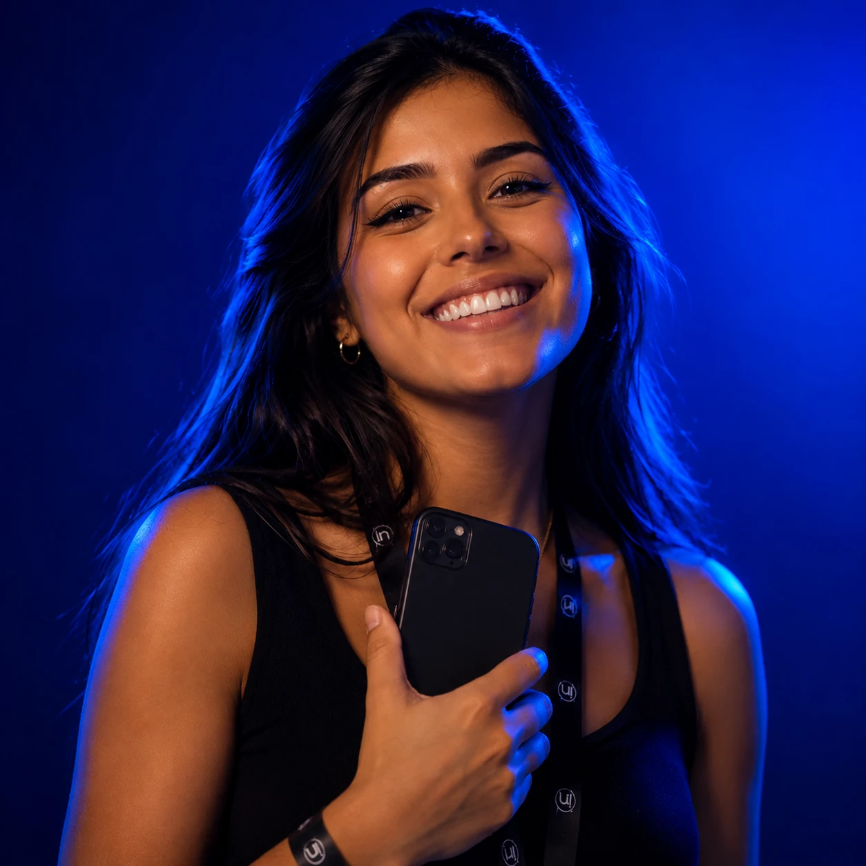 Jovem criadora de conteúdo em retrato
