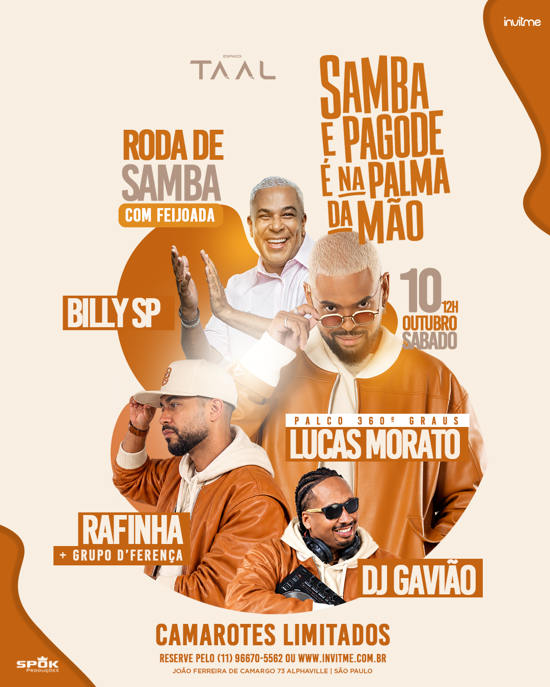 Flyer do evento Roda de samba com feijoada - Lucas Morato, Billy Sp e Rafinha