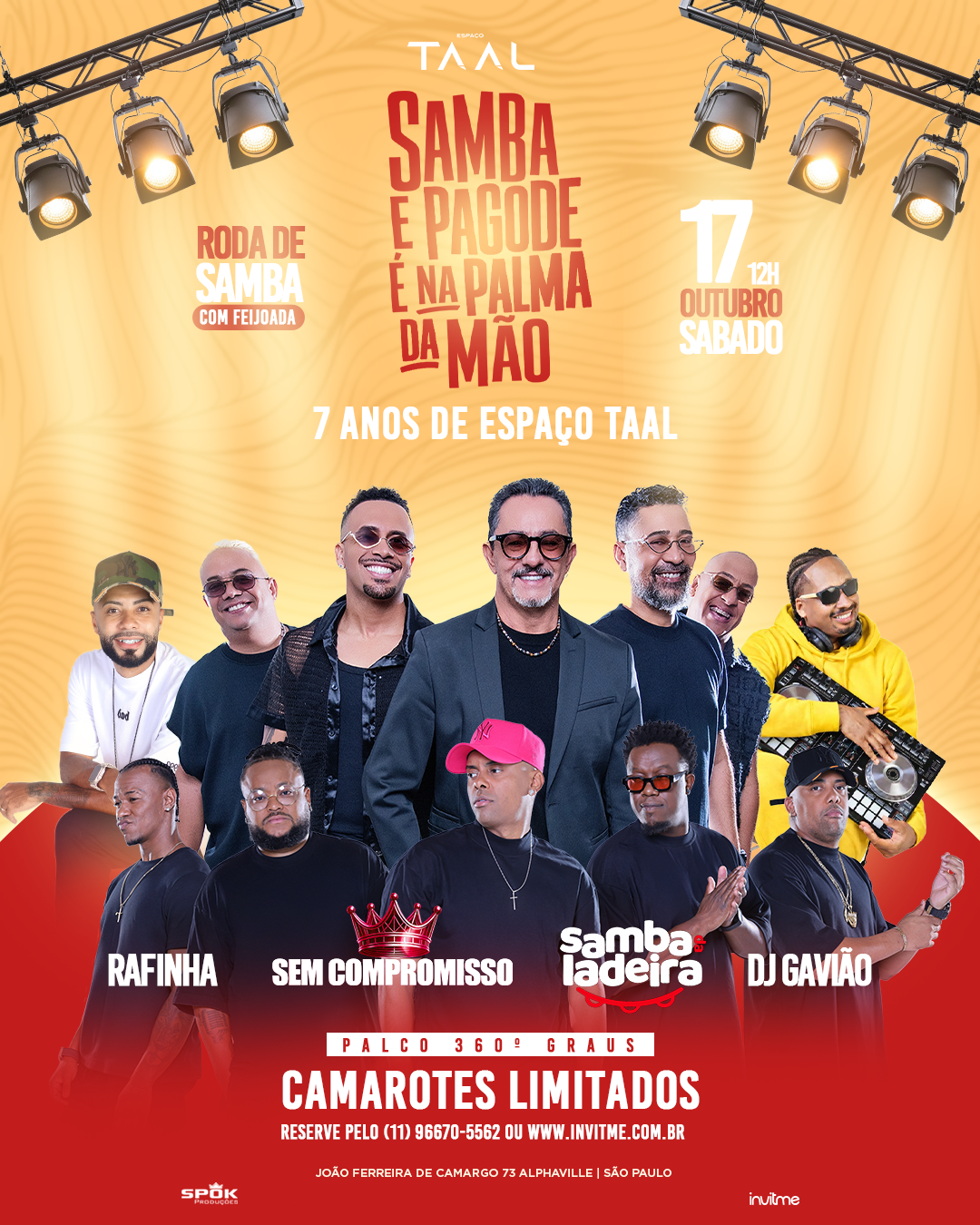 Flyer do evento Roda de samba com feijoada - Sem compromisso & Samba da ladeira